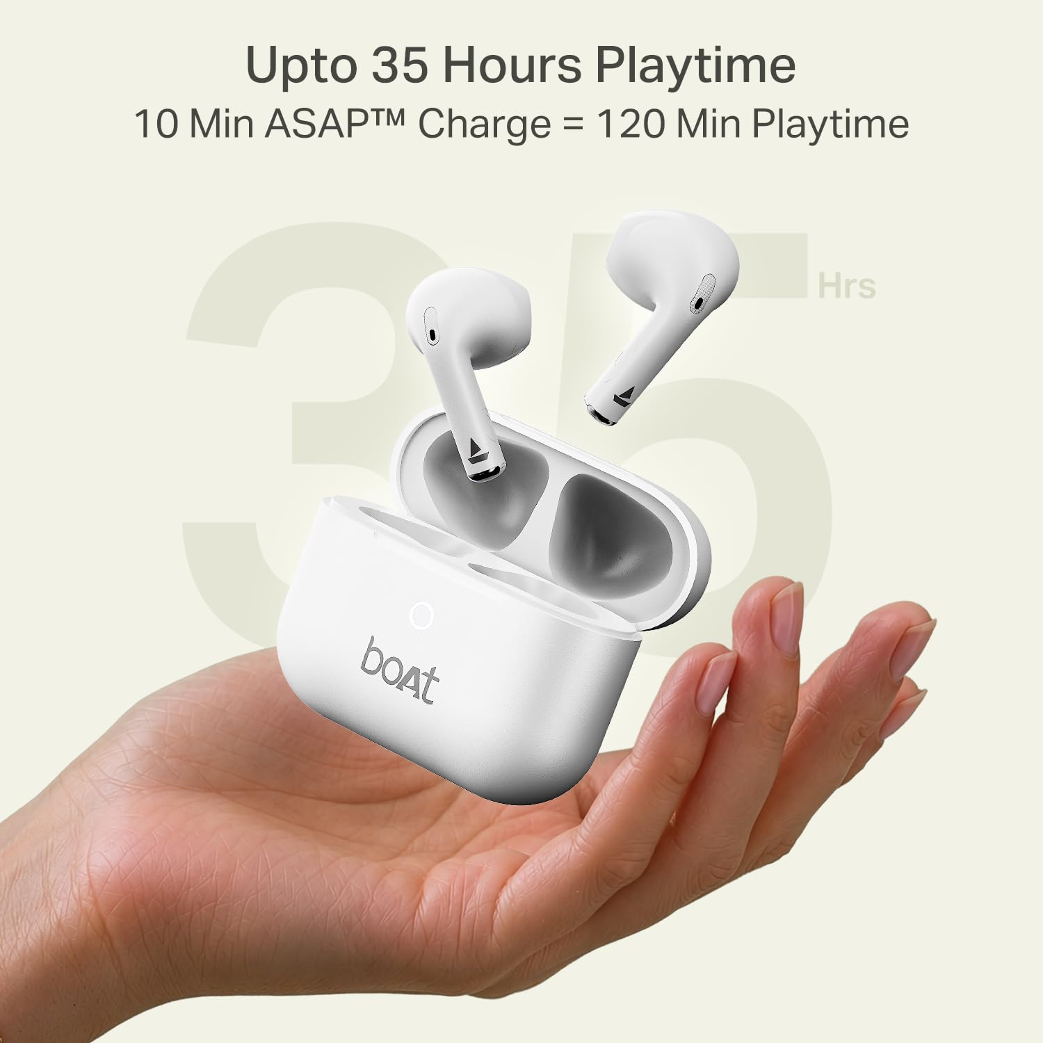 Boat Airdopes Joy v2 w/Up to 35H Battery, Pocketable Design, ASAP™ Charge, 13mm Drivers, Easy Touch Controls, ENx™ Tech, Beast™ Mode, IWP™ & App Support TWS Bluetooth Earbuds with mic (Eclipse Black) - Image 3