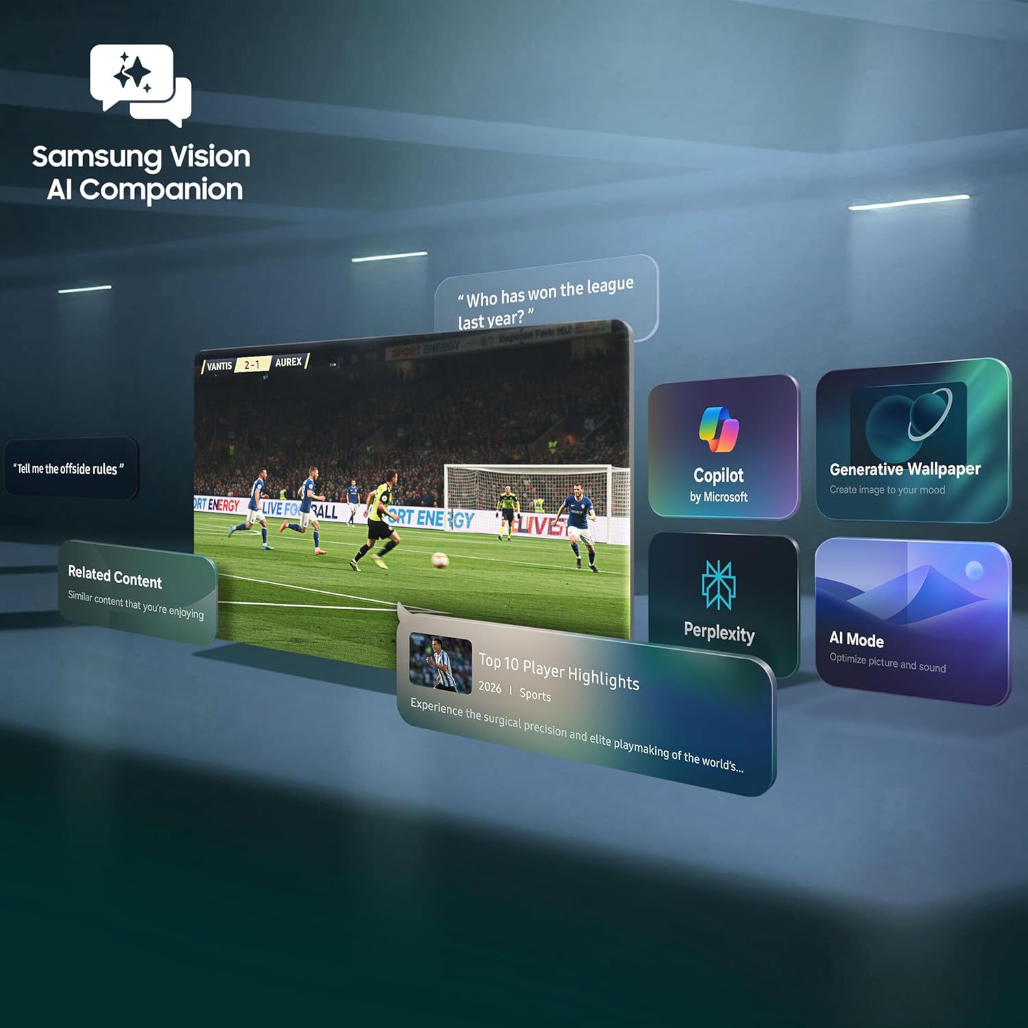 Samsung 55 inches Mini LED 4K Samsung Vision AI Smart TV UA55M2EHAULXL - Image 5